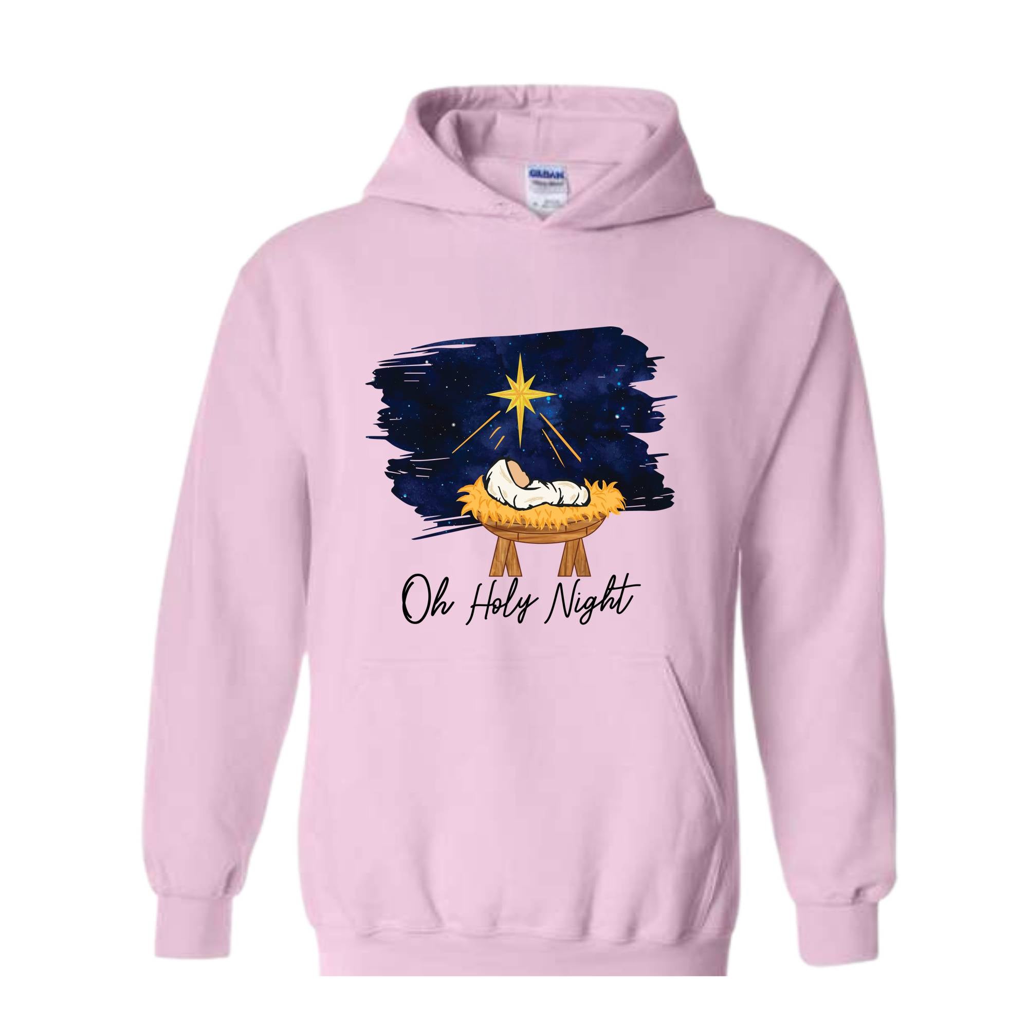 Oh Holy Night Hoodie, Christmas Nativity, Christmas Jesus Hoodie, Religious Hoodie, Christian Christmas Hoodie