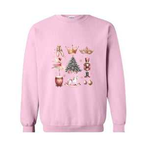 Girly Coquette Bow Christmas Sweatshirt, Christmas Tree Shirt, Christmas Sweatshirt, Girly Christmas Sweater, Coquette Bow Sweater