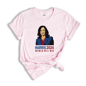 Kamala Harris Shirt, Harris 2024 Shirt, Madam President T-Shirt, Women Will Win T-Shirt, Kamala For The People T-Shirt