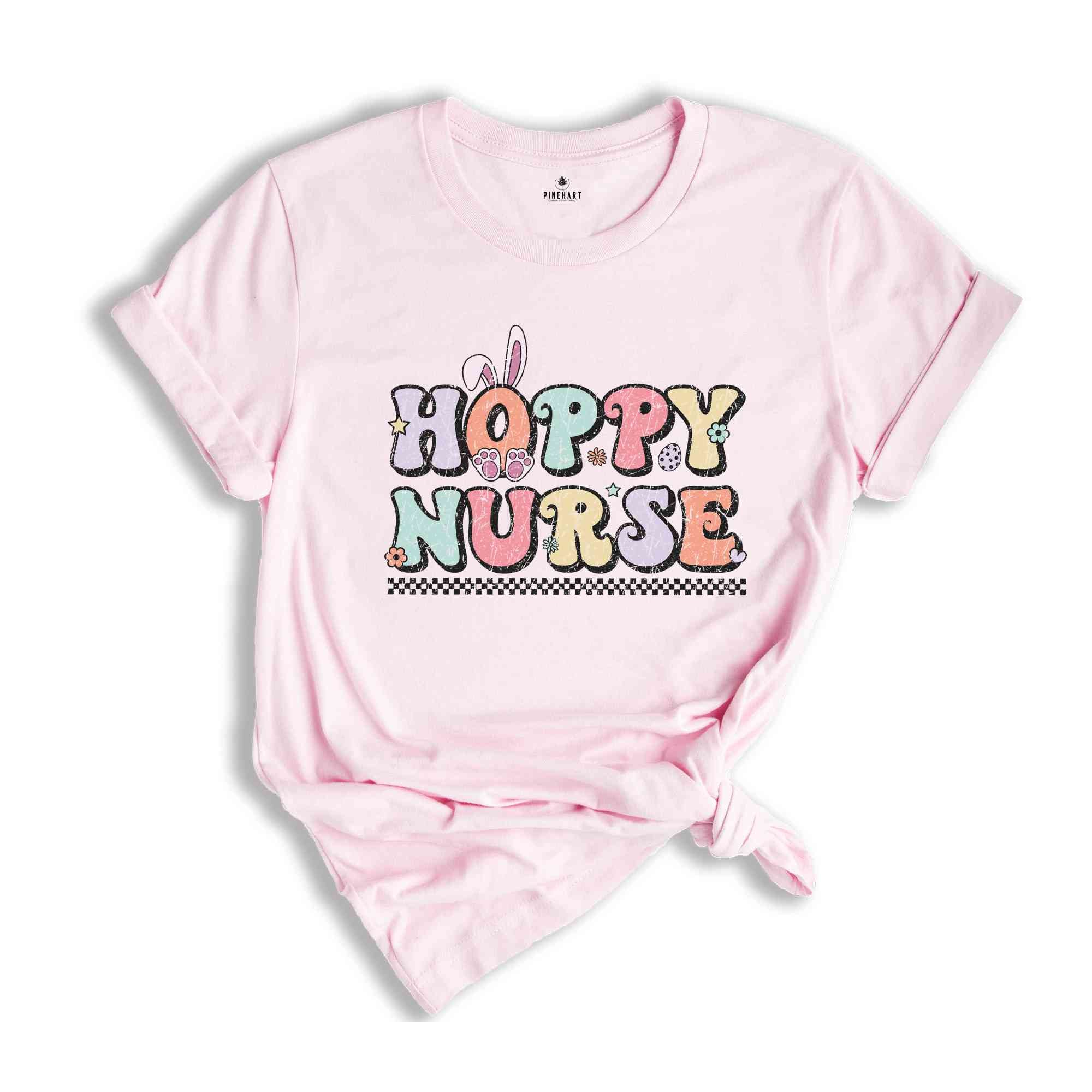 Hoppy Nurse Shirt, Nurse Easter Shirt, Nurse Life Shirt, Cute Easter Nurse Shirt, Easter Day Gift For Nurse, Registered Nurse, Nurse Mom Tee