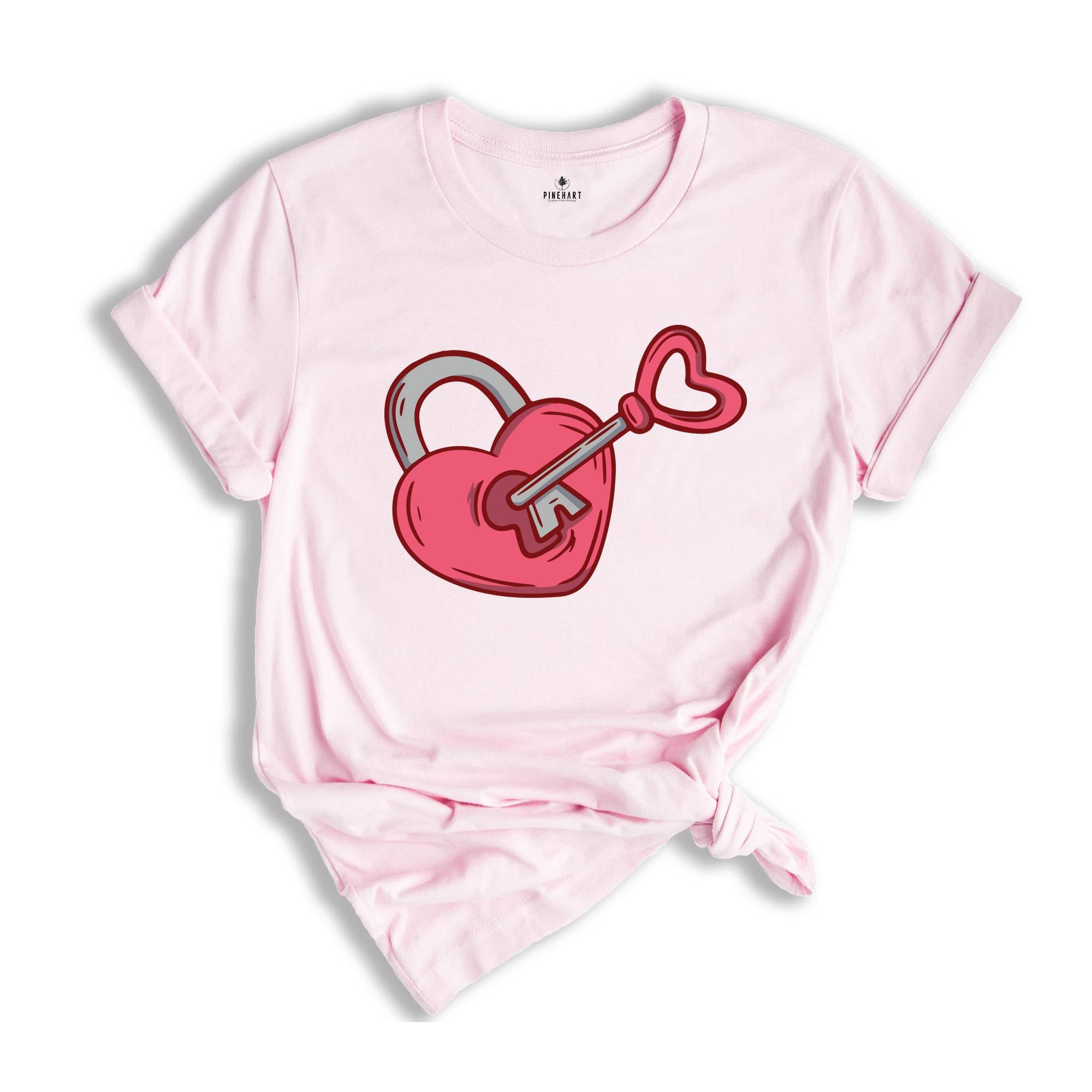 Lock and Key Shirt, Heart Matching Couple Shirt, Valentines Couple Shirt, Couple Valentines Shirt, Heart Love Shirt, Key And Heart Shirt