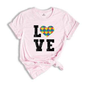 Love Puzzles Autism T-Shirt, Autism Awareness Shirt, Accept Understand Love Shirt, Autism Teacher Shirt, Autism Puzzle Pieces