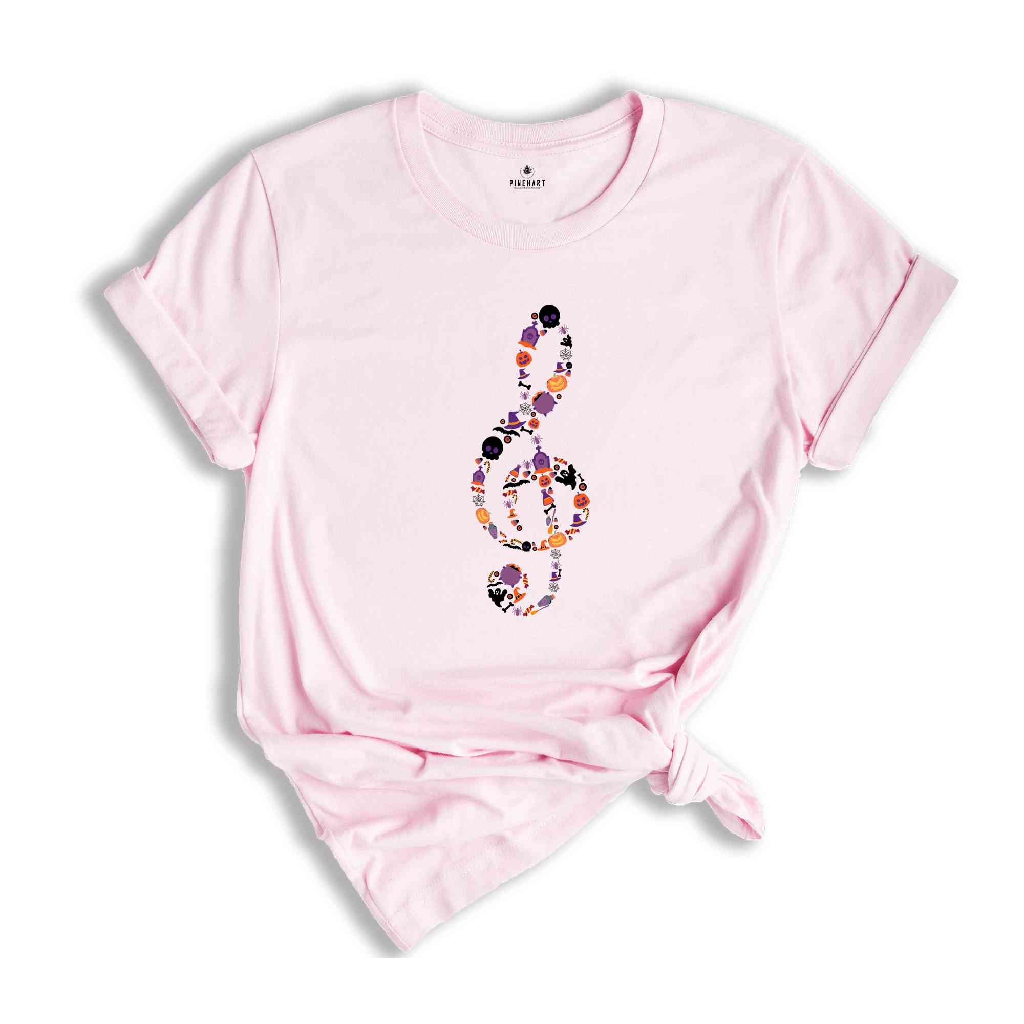 Music Note Halloween Shirt, Music Lover Shirt, Musician Shirt, Musician Gift, Spooky Season Shirt, Boo Shirt, Ghost Tee, Cute Halloween Tee