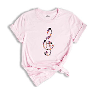 Music Note Halloween Shirt, Music Lover Shirt, Musician Shirt, Musician Gift, Spooky Season Shirt, Boo Shirt, Ghost Tee, Cute Halloween Tee