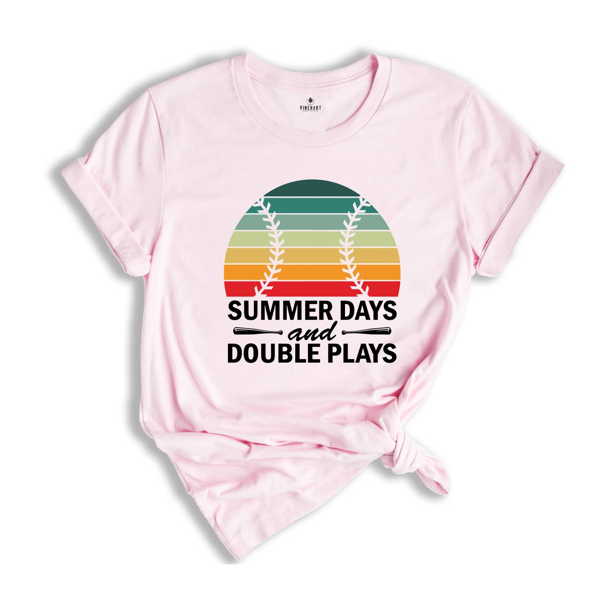 Summer Days and Double Plays Shirt, Baseball Shirt, Vacation Shirt, Baseball Lover Shirt, Game Day Shirt, Sport Shirt, Summertime Tee