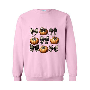 Coquette Halloween Sweatshirt, Pumpkin Sweatshirt, Halloween Crewneck, Halloween Gift, Pumpkin Spice Shirt, Spooky Season Sweater