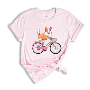 Corgi Mountain Biking T-Shirt, Valentine Dog Shirt, Valentines Shirt, Funny Dog Shirt, Cute Corgi Shirt, love Shirt, Valentine Shirt Dogs