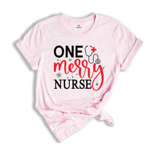 One Merry Nurse Shirt, Xmas Shirt, Christmas Gift, Holiday Shirt, 2021 Christmas, Christmas Nurse, Nurse Gift, Xmas Nursing Shirt