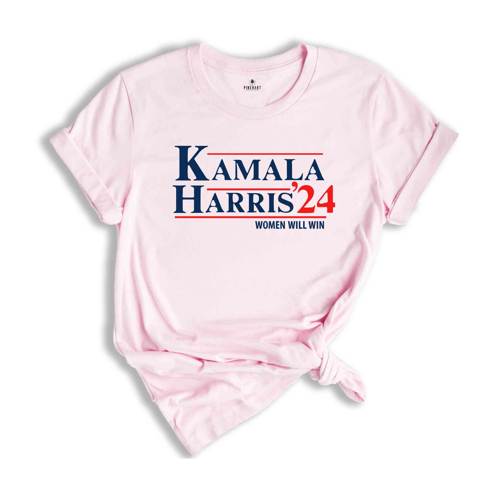 Kamala Harris 24, Women Will Win Shirt, President Kamala Harris 2024 Shirt, Madam President Kamala Harris Shirt