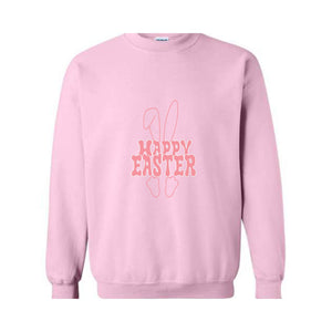 Happy Easter Sweatshirt, Easter Bunny Sweater, Cute Bunny Hoodie, Christian Easter Sweater, Easter Egg Hoodie