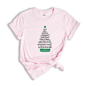 Names of Jesus Christmas Tree Shirt, Christmas Jesus Shirt, Names of God Shirt, Christian Christmas Shirt, Christmas Family Tee