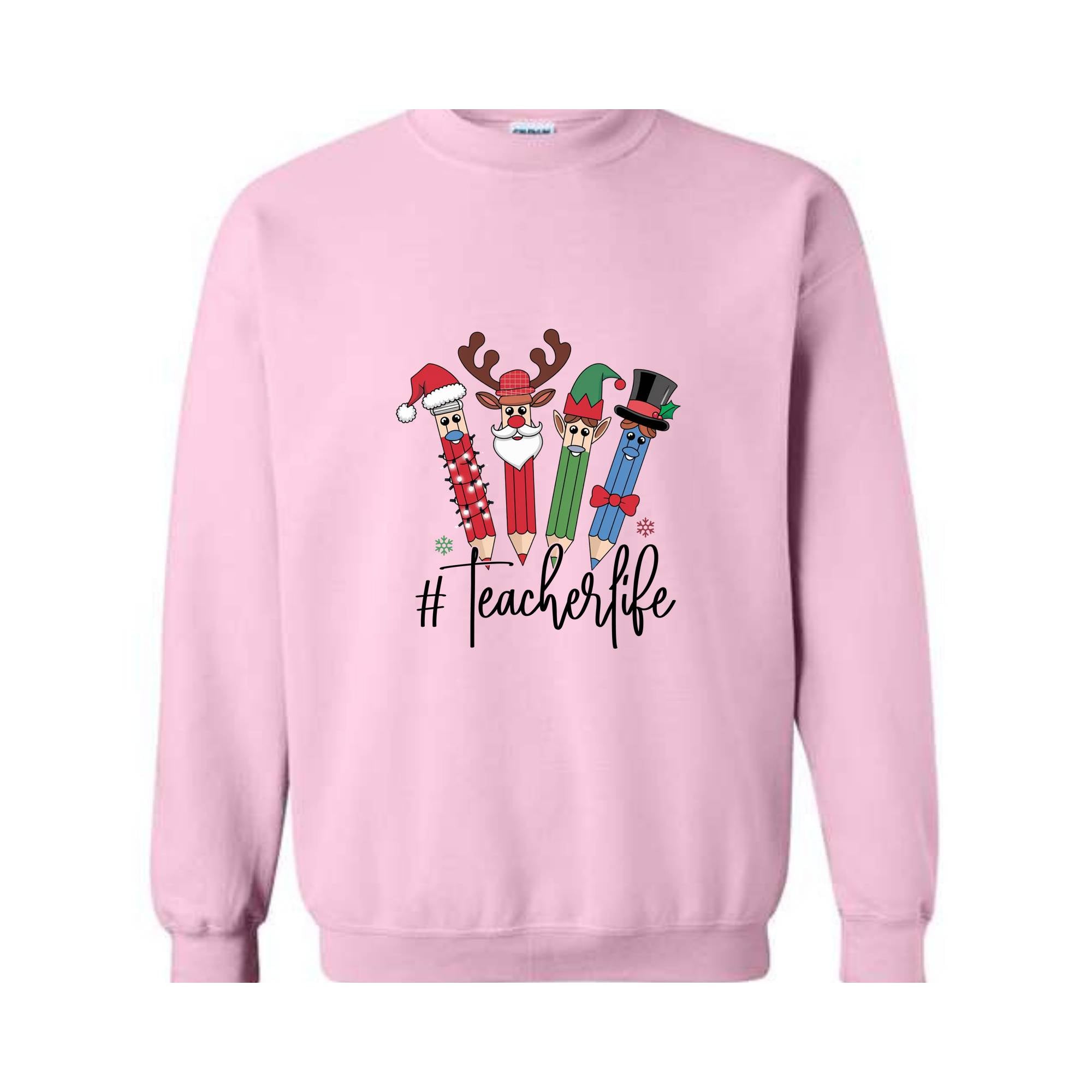 Christmas Pencils Sweatshirt, Christmas Teacher Sweater, Teacher Shirt, Teacher Gift, School Christmas Sweatshirt