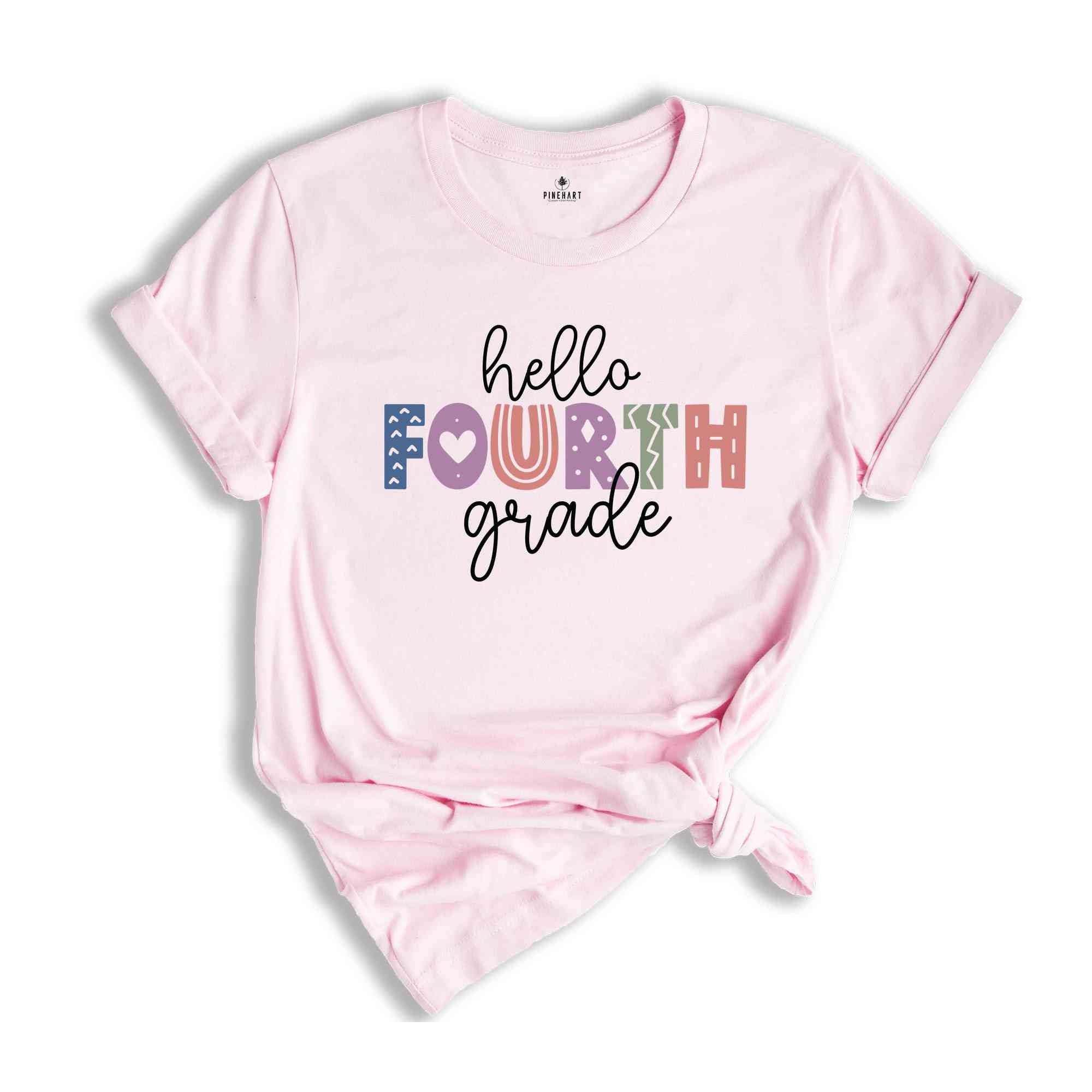 Hello Fourth Grade Shirt, Back To School Shirt, First Day Of School Shirt, Hello School Shirt, Grade Shirt, Teacher Shirt, School Shirt