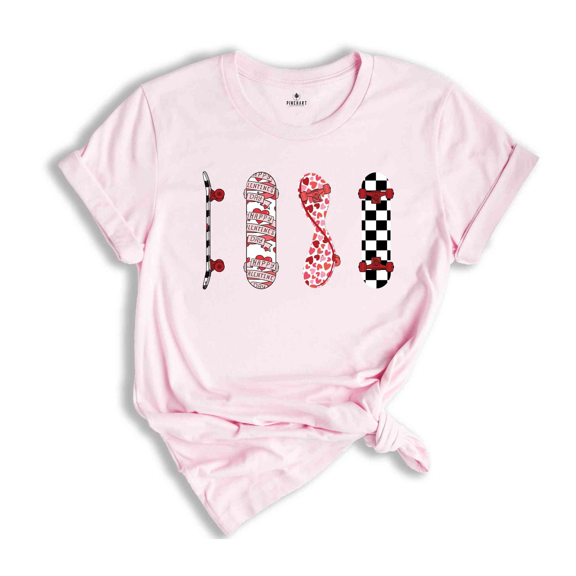 Skateboards Valentine Shirt, Mom Valentine Gift,Skateboards Heart Tee, Gift For Boy Mom, Valentine Day Shirt,