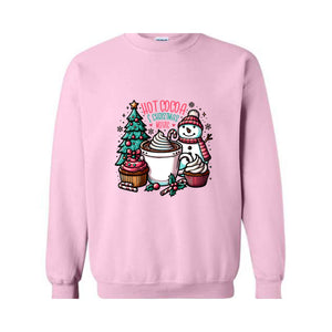 Hot Cocoa And Christmas Movie Sweatshirt, Christmas Sweatshirt, Hot Cocoa Sweatshirt, Christmas Gifts