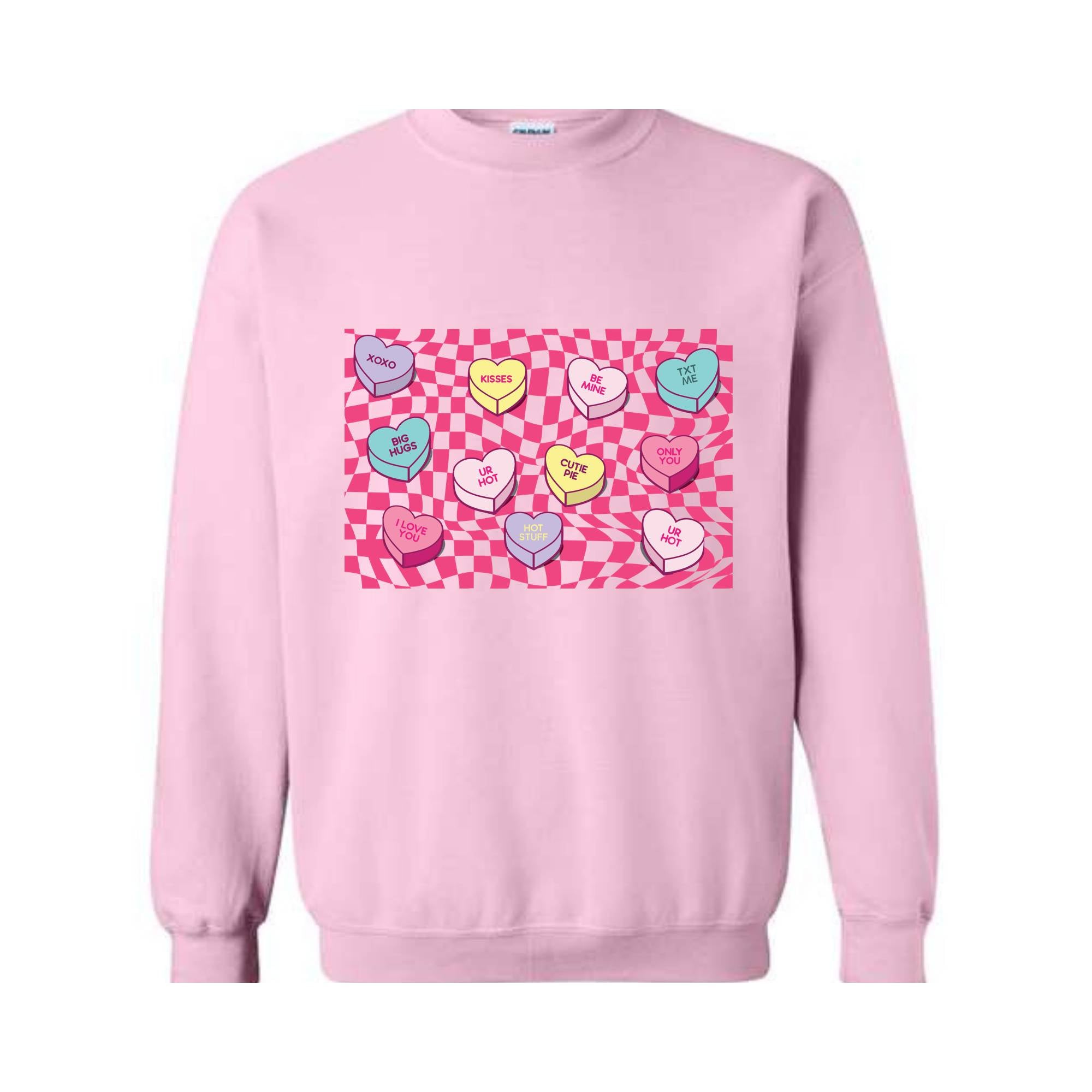 Valentines Conversation Hearts sweater,ValentineS Day Sweatshirt,Candy Hearts Sweatshirt,Conversation Hearts