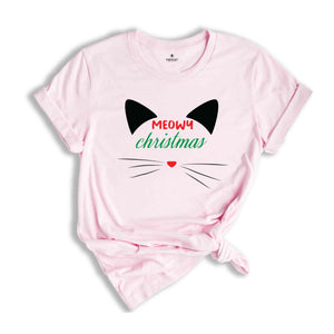 Meowy Christmas Shirt | Christmas Sweater | Cute Cat Sweater | Cat Lover Shirt | Christmas Dog Sweatshirt | Gifts For Cat Lover