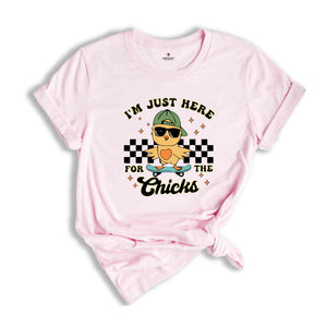 I'm Just Here For The Chicks Shirt, Funny Easter Shirt, Cute Chick Shirt, Easter Shirt, Kids Easter Shirt