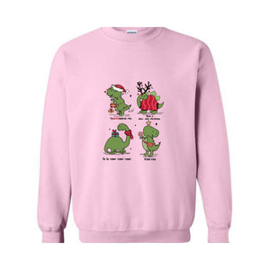 Christmas Dinosaur Sweatshirt, Dinosaur Sweathirt, Christmas Gifts, Dinosaur Lover Sweathirt, Fall Sweatshirt, Christmas Sweatshirt