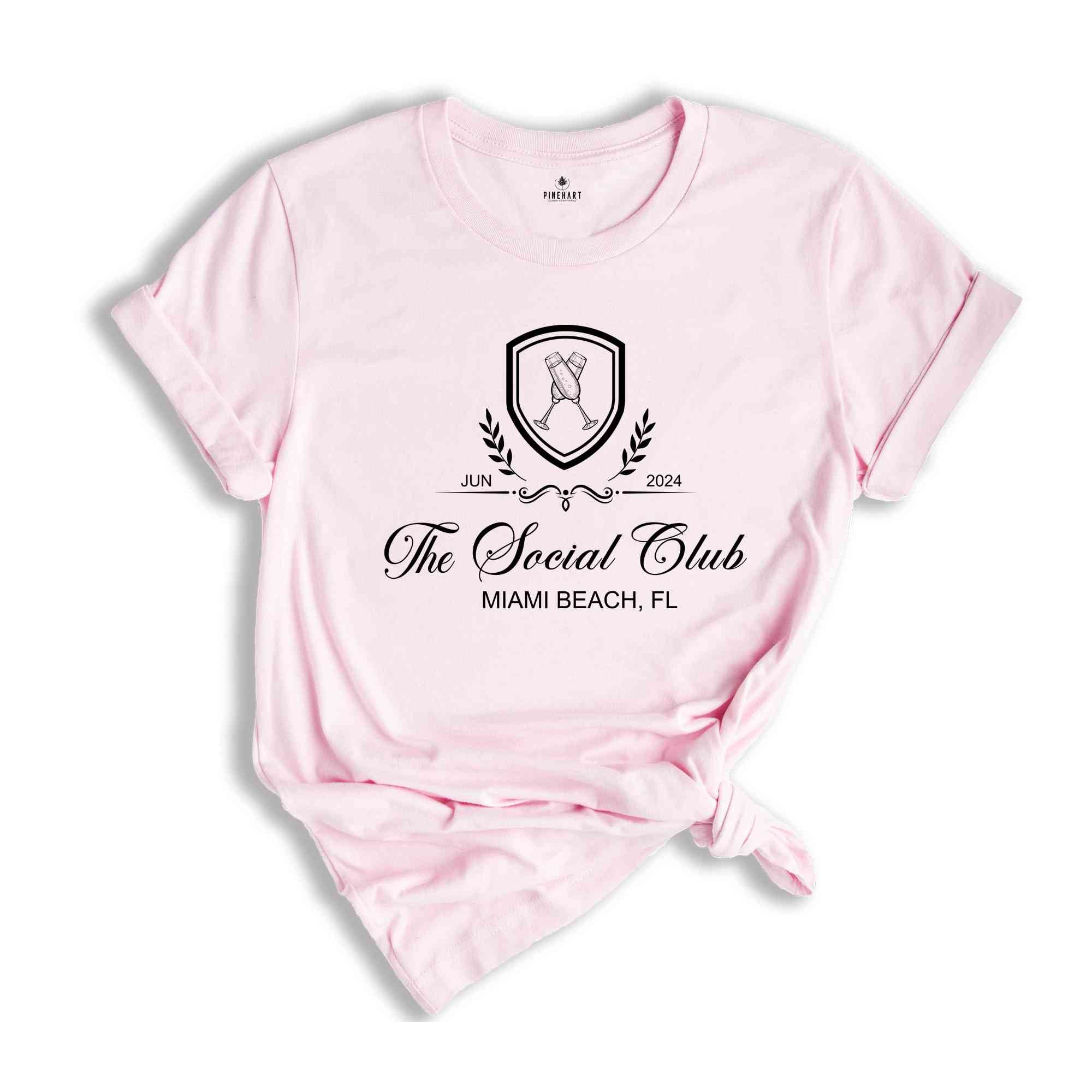 Custom Your Text Shirt, Personalized The Social Club T-Shirt, Bachelorette Club Tee, Coctail Social Club Shirt, Bridal Party Gift