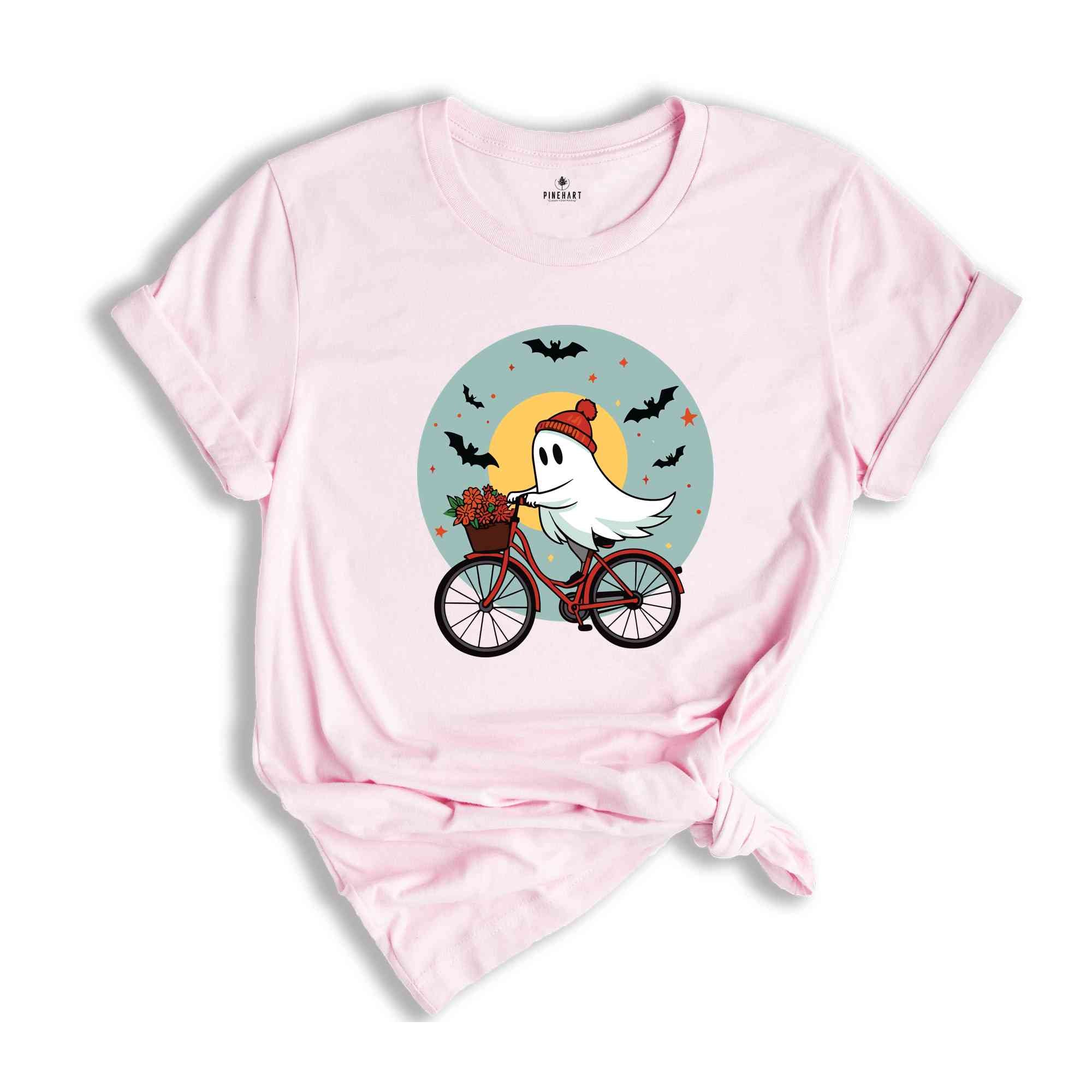 Ghost Bicycle Halloween Shirt, Halloween Ghost Shirt, Halloween Shirt, Fall Shirt, Halloween Party Shirt, Spooky Season Shirt, Spooky Shirt