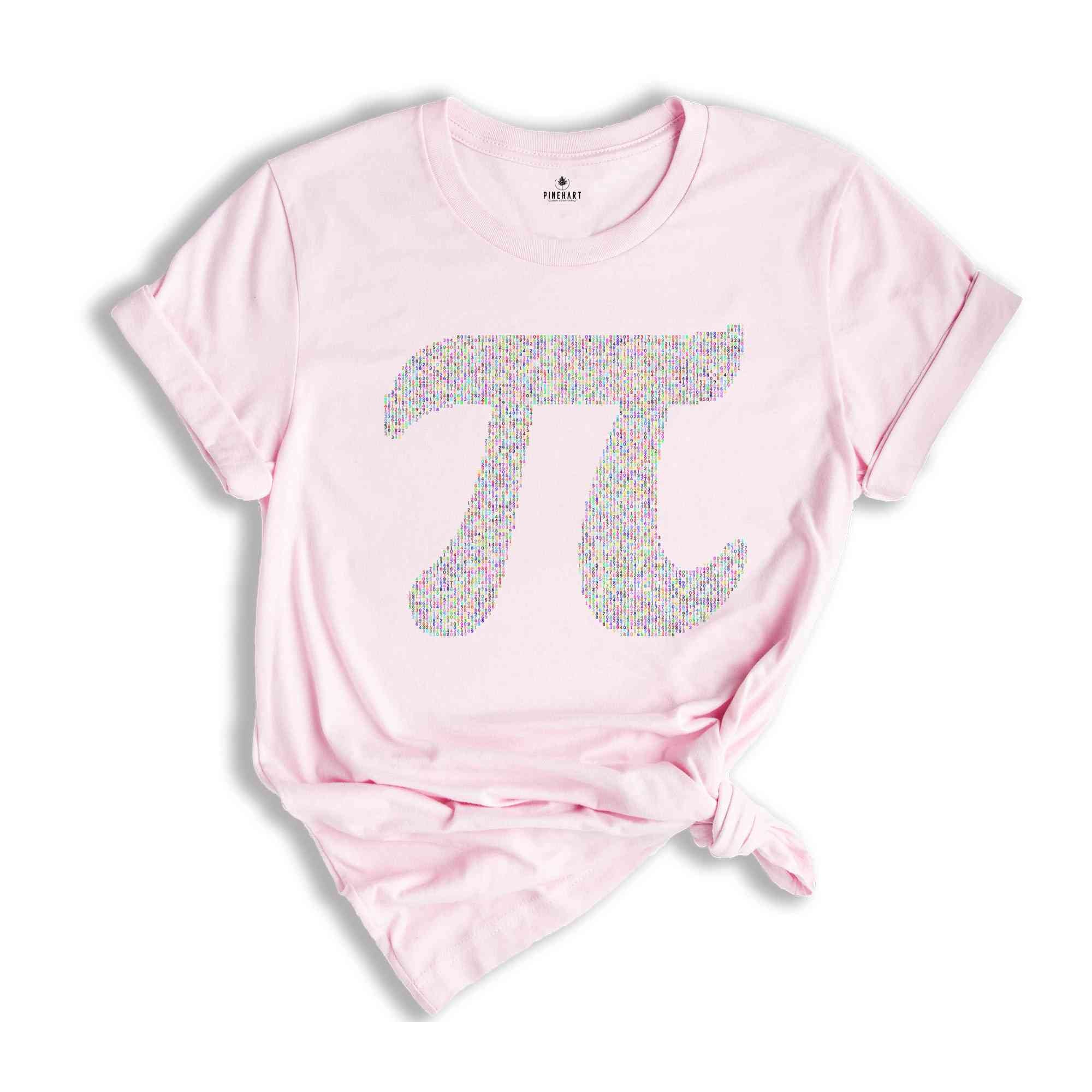 Pi Symbol Shirt, Math Lover Shirt, National Pi Day Shirt, Happy Pi Day Shirt, Funny Pi Shirt, Rainbow Pi Shirt