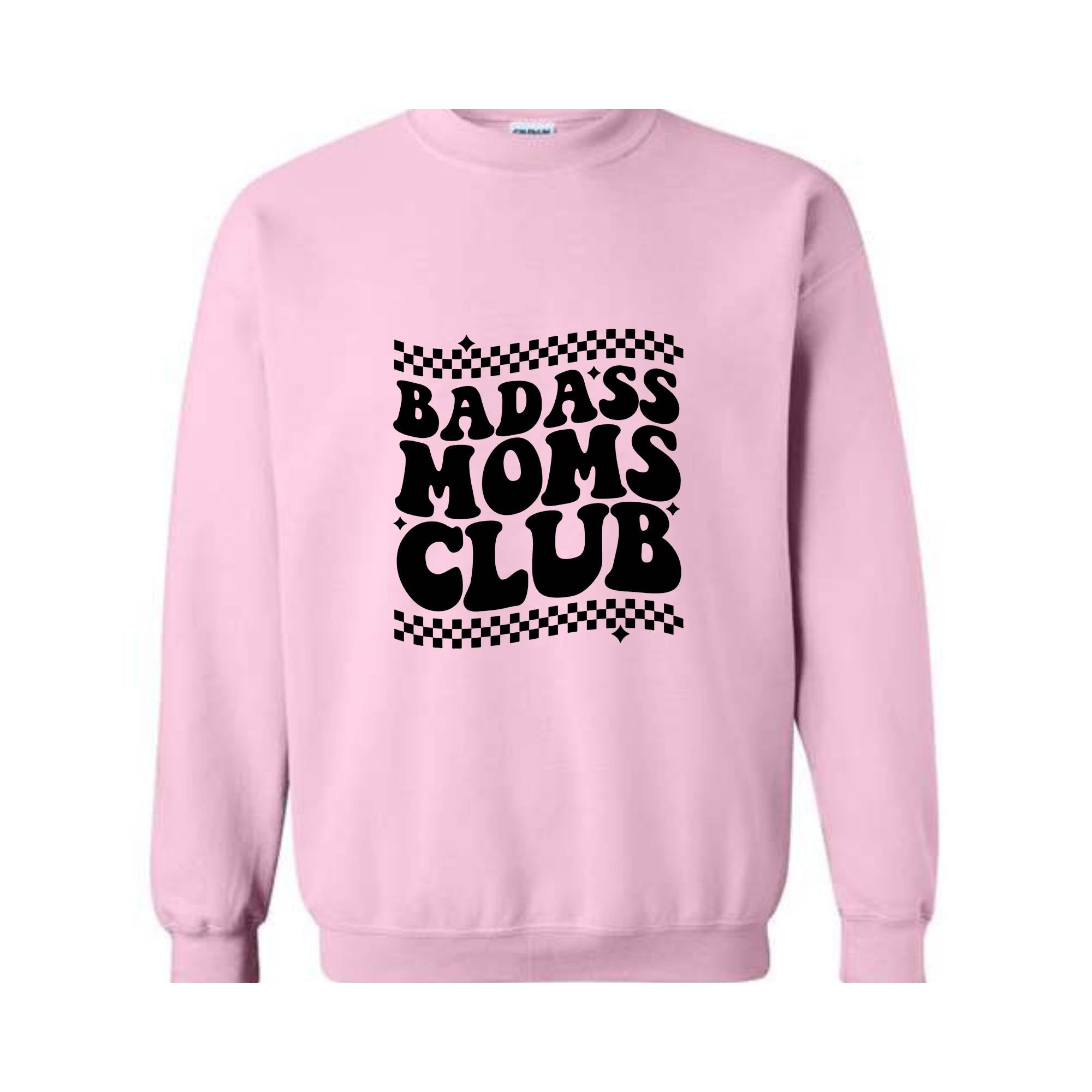 Badass Moms Club Sweat, Rock Moms Sweatshirt, Cool Moms Squad Shirt, Gothic Style Sweater, Rock n Roll Mama Pullover, Gift For Mom