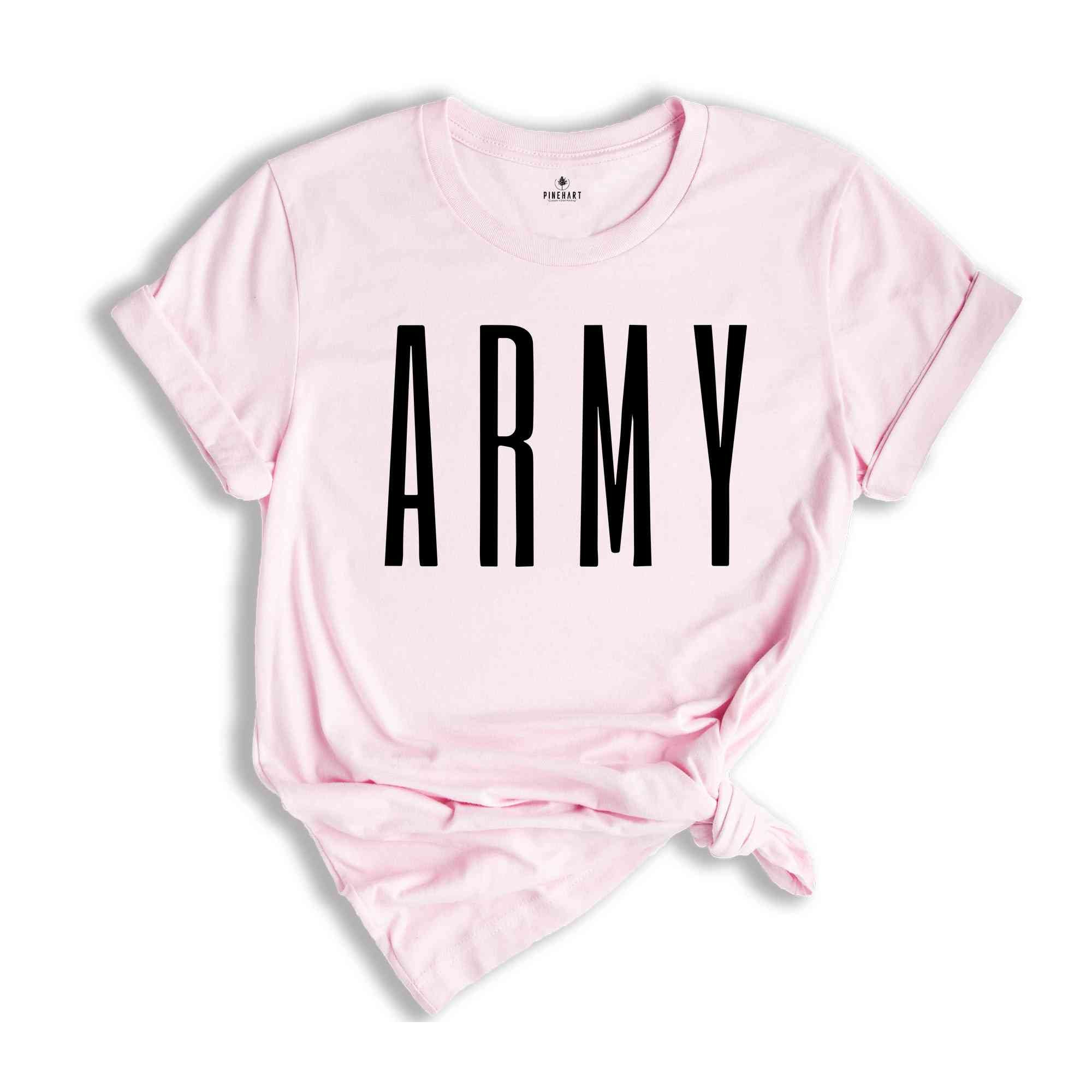 Army Shirt with Name, Personalized Army Shirt, Cool Army Shirt, Army Shirt, Custom Army Shirt, Army Gift, Wife Shirt