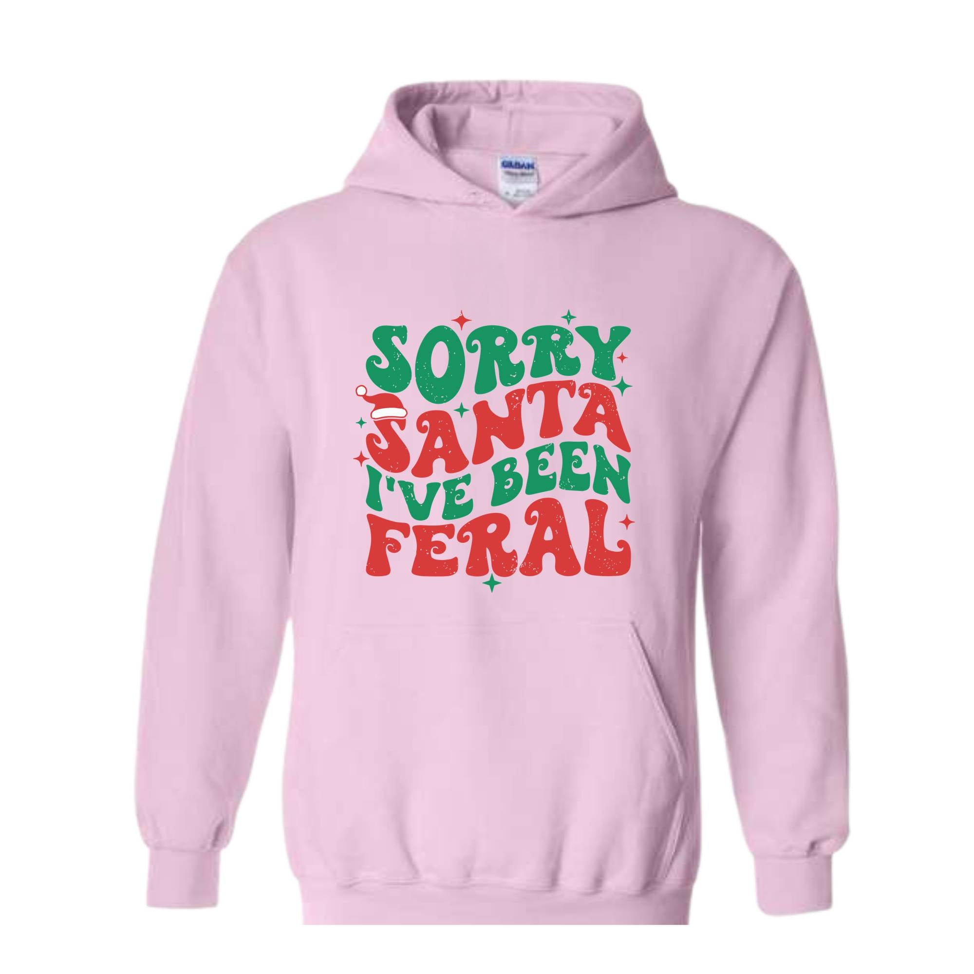 Sorry Santa I've Been Feral Sweatshirt, Funny Christmas Sweatshirt, Christmas Vibes Sweater, Cute Christmas Sweatshirt