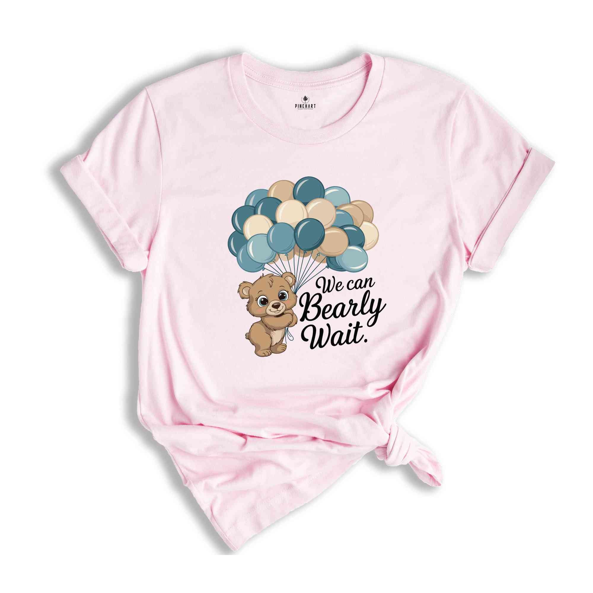 We Can Bearly Wait Baby Shower Shirt, Pregnancy Announcement Shirt, Gift For Baby Shower, Mommy To be Shirt, Family Baby Shower Party Shirts