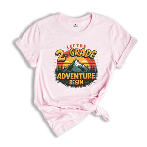 Let The 2nd Grade Adventure Begin Shirt, Hello Second Grade Shirt, Back to School Shirt, Second Grade Teacher Shirt, First Day Of School Tee