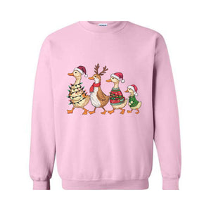 Christmas Ducks Sweatshirt, Duck Christmas Sweatshirt For Women, Funny Animals Christmas Sweatshirt, Farm Lover Gift, Funny Christmas Sweatshirt