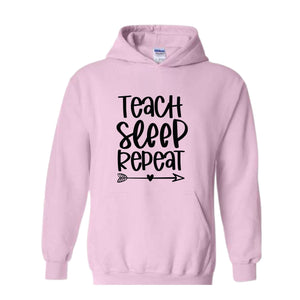 Teach Sleep Repeat Sweatshirt, Funny Teacher Sweatshirt, Teacher Sweatshirt, Teacher Gift, Teacher Appreciation, Back To School Sweatshirt