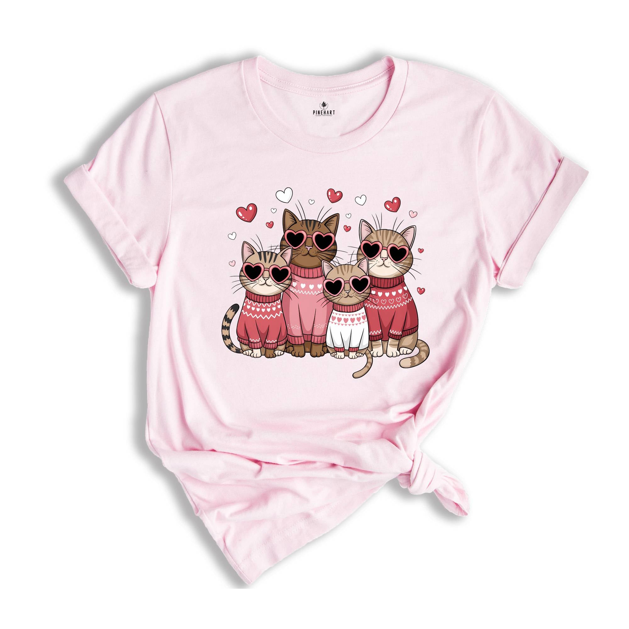 Valentine Cat Shirt, Cute Valentines T-Shirt, Cat Lover Shirt, Cat Shirt, Valentines Shirt, Cat Lover Tee, Cat Mom, Valentines Gift