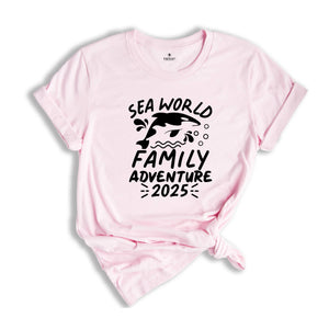 Sea World Family Adventure Tee, Sea World Matching Shirts, Sea World Trip 2025, Family Sea World Trip, Family 2025 Trip Tee, Vacation Shirt