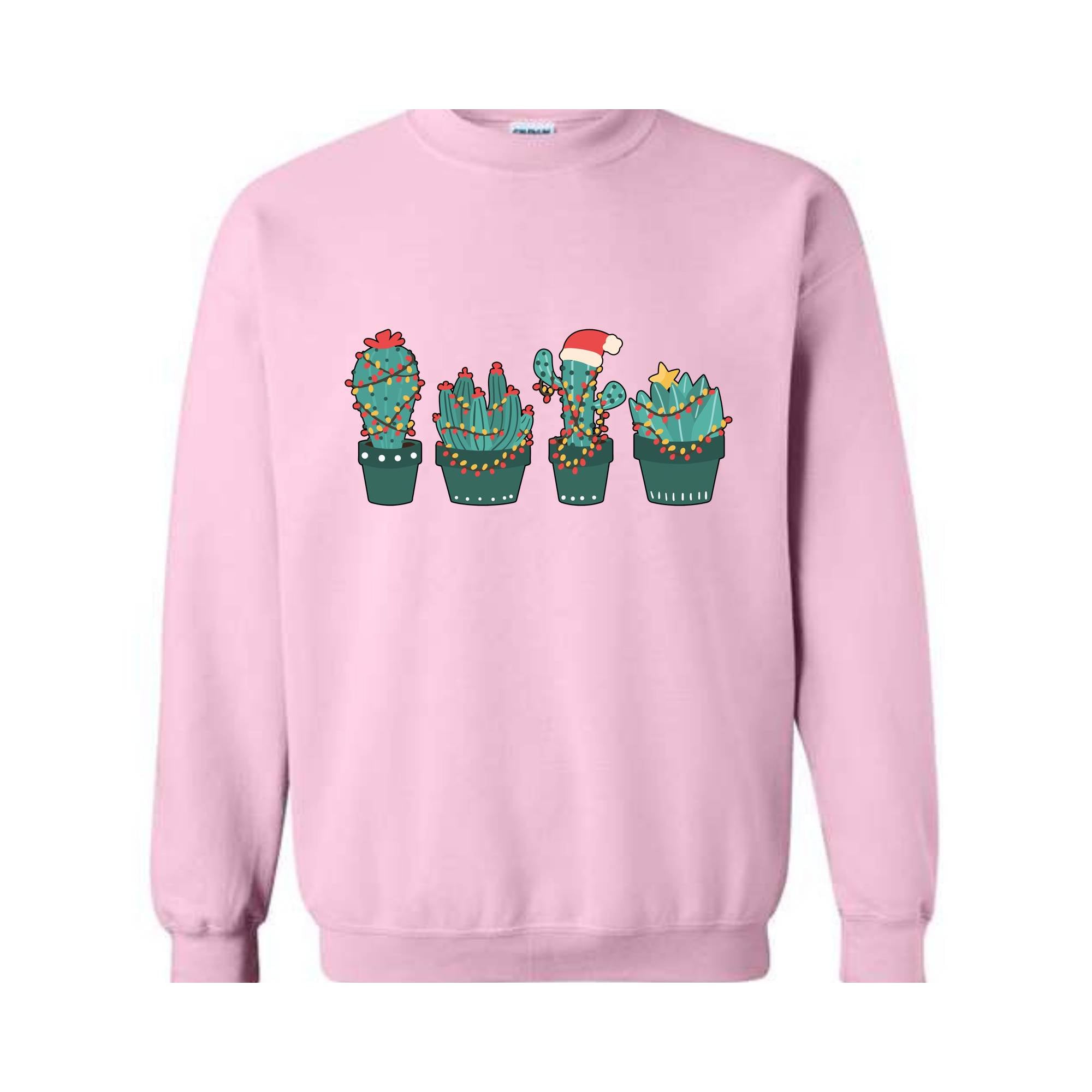 Christmas Cactus Sweatshirt, Cactus Lover Sweatshirt, SOuthern Christmas Sweatshirt, Plant Lover Gifts