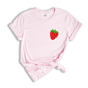 Pocket Strawberry Shirt, Strawberry Lover Shirt, Summer Fruits Shirt, Strawberry T-Shirt, Red Fruit Shirt, Fruit Lover Shirt, Cute Fruit Tee