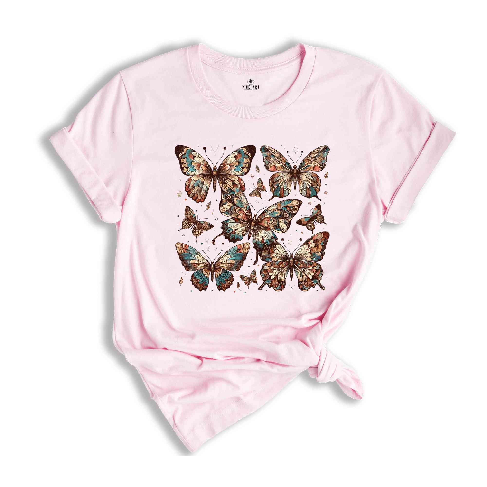 Vintage Butterflies Shirt, Trendy Graphic Tees, Gift For Her, Summer T-Shirt, Beach Shirt, Vacation Tee