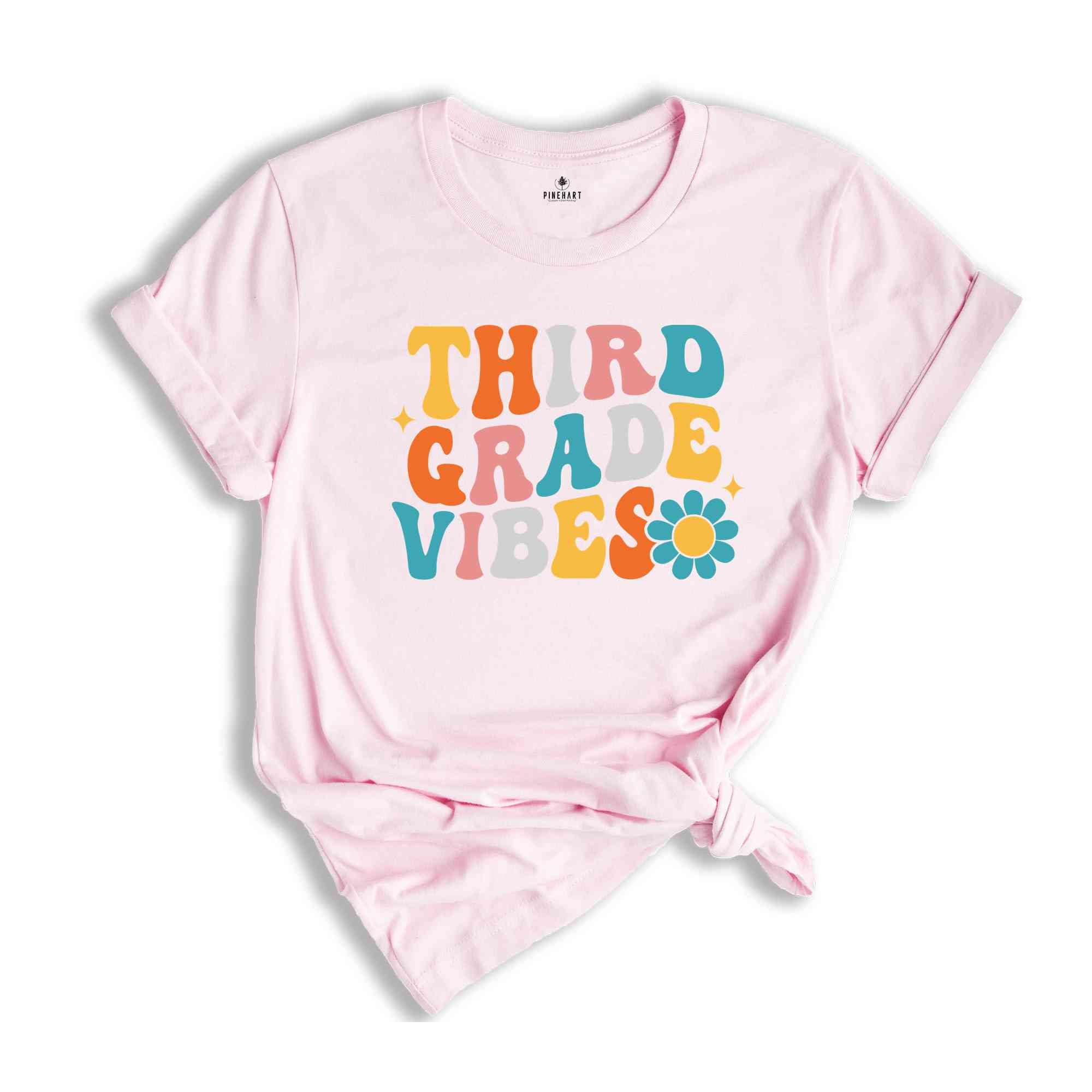 Third Grade Vibes Shirt, Back To School Shirt, Cute Back To School Shirt, Elementary School, Teacher Student Back To School Gift