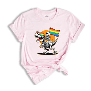 LGBTQ T-Rex Shirt, Funny LGBT Shirt, Love Is Love Shirt, Trans Pride Shirt, LGBTQ Pride Shirt, Pride Ally Shirt, Pride Shirt, Queer Shirt