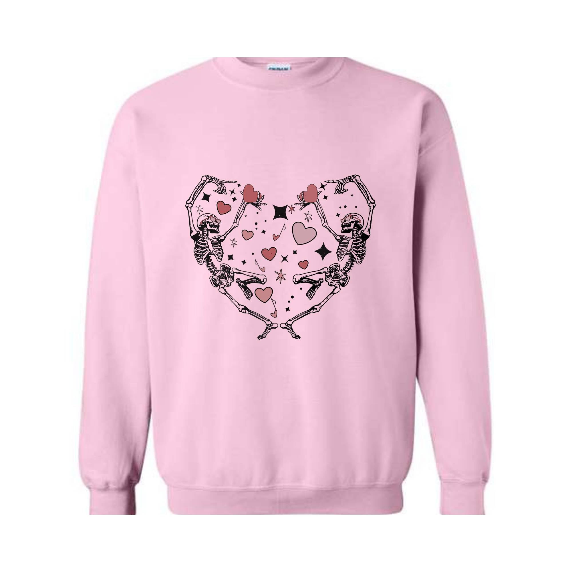 Skeleton Valentines Sweatshirt, Funny Valentines Day, Dancing Skeleton Sweater, Valentines Day Sweatshirt, Love Sweatshirt