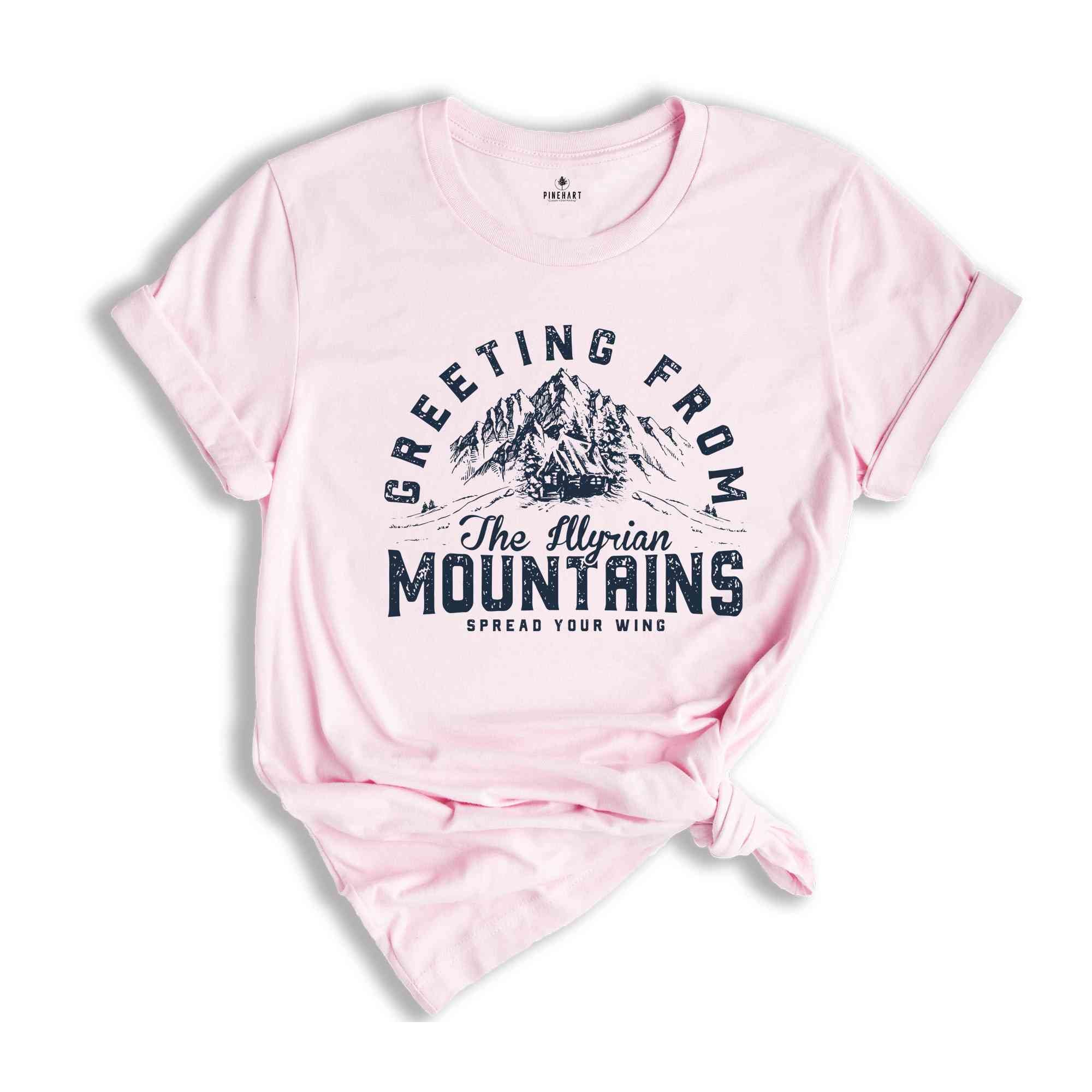 Greeting From The Lllyrian Mountains Spread Your Wing Shirt, Mountains Outdoor Shirt, Hiking Shirt, Adventure T-Shirt