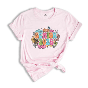 Floral Senior 2025 Shirt, 2025 Graduation Shirt, School 2025 Tee, High School Shirt, High School Gift, Class Of 2025 Shirt, Senior Shirt