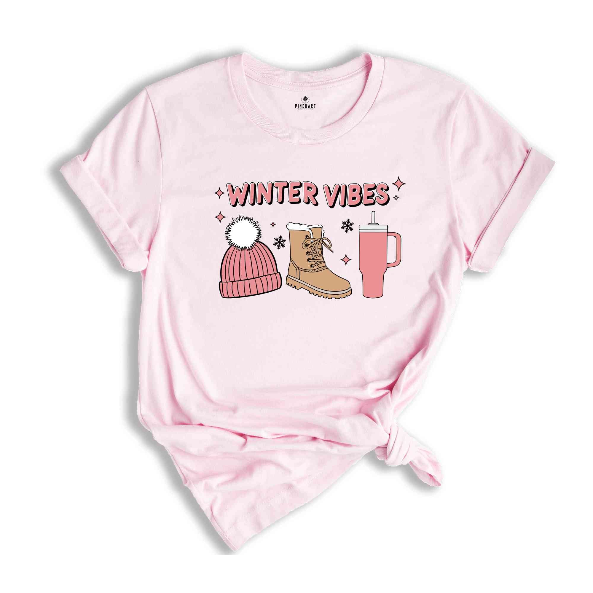 Winter Vibes Shirt, Winter Shirt, Christmas Shirt, Retro Christmas Shirt, Christmas Gift, Holiday Gifts, Fall Shirt, Cute Winter Shirt