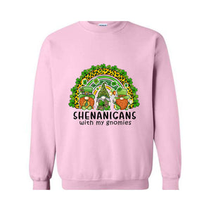 Shenanigans With My Gnomies Sweatshirt, St. Patricks Day Sweatshirt, Lucky Sweatshirt, Gnome Sweatshirt, Boho Rainbow Sweatshirt