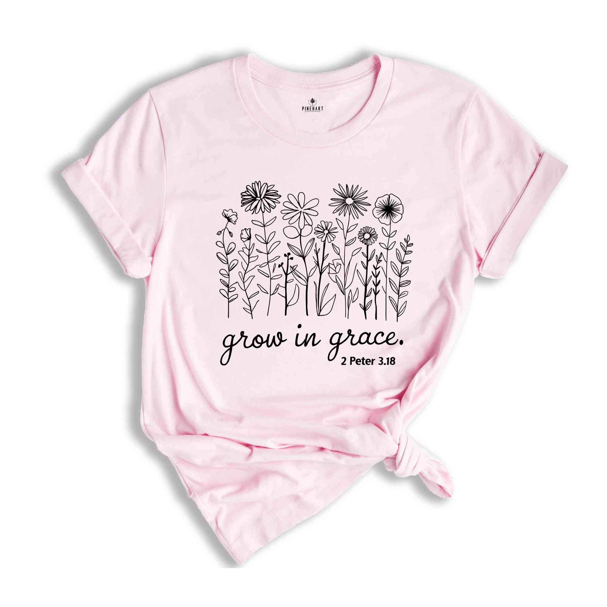 Grow in Grace Shirt, Inspirational Shirt, Spiritual Shirt, Grace Shirt, Trendy Christian Shirts, Christian Shirts, Bible Verse Shirt