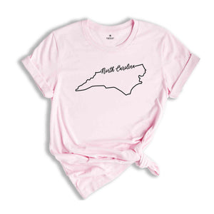 North Carolina State Shirt, The USA State Shirt, North Carolina USA Shirt, North Carolina Map Outline Shirt, US Outline Shirt, United States