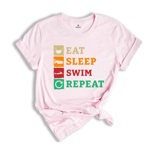 Eat Sleep Swim, Swimming Shirt, Swimmer Shirt, Funny Swimmer, Swim Coach Gift, Swimming Lover, Swim Instructor, Swim Teacher