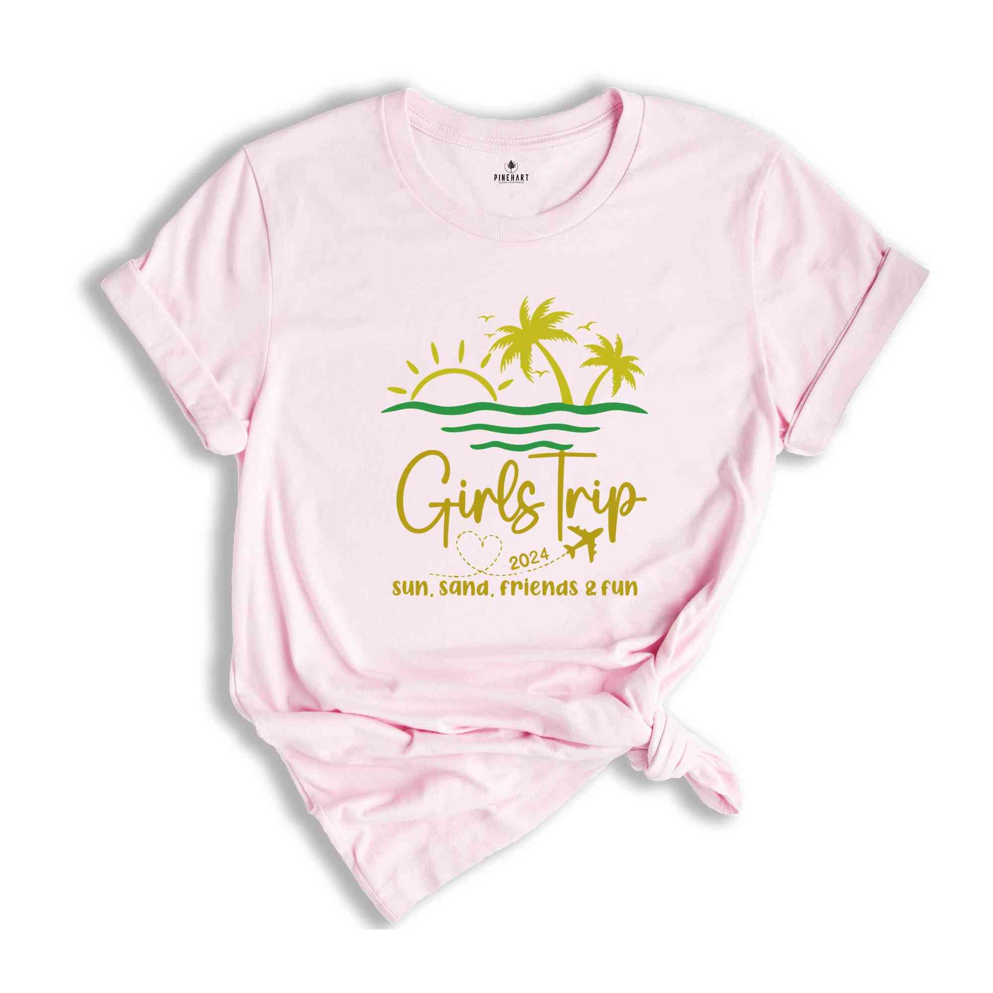 Custom Girls Trip 2024 Shirt,Girls Trip Shirts,Girls Vacation Shirt, Summer Shirt, Summer Vacation Shirt, Beach Shirt