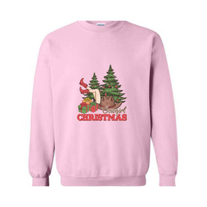 Cowgirl Christmas Tree Sweatshirt, Christmas Western Sweatshirt, Country Christmas Sweater, Western Santa Sweatshirt